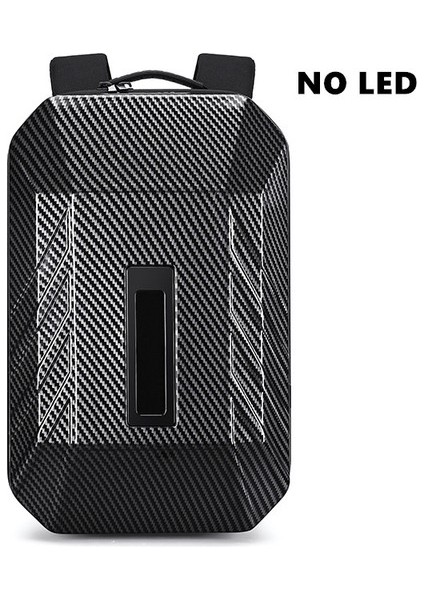 Karbon Fiber Çok Fonksiyonlu Iş Adamları Sırt Çantası Pc Sert Kabuk Laptop Çantası Akıllı Serin LED Erkekler USB Şarj Anti-Hırsızlık Su Geçirmez Sırt Çantası (Yurt Dışından)