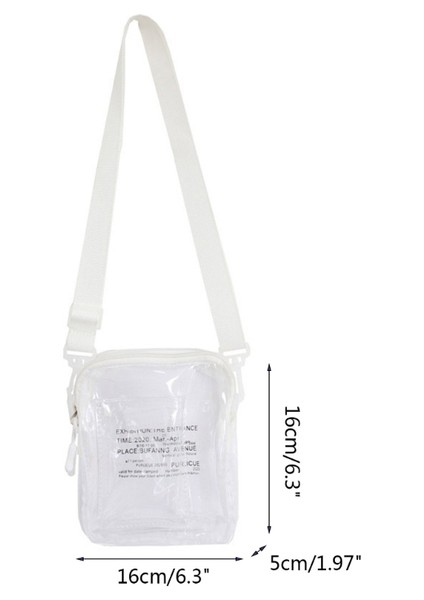 3TT402591-W Şeffaf Bel Komik Paketi Temizle Sling Kemer Çantası Pvc Taşınabilir Seyahat Kalça Serseri Küçük Çanta Crossbody Omuz Göğüs Telefon Kılıfı (Yurt Dışından)