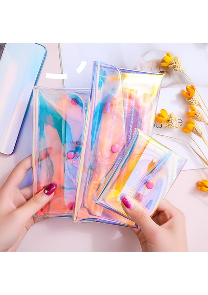 Stil 1 Lazer Şeffaf Kozmetik Çantası Kadın Diy Temizle Makyaj Kalemi Depolama Organizatör Seyahat Tuvalet Yıkama Çantası Durumda Sevimli Çantalar Kılıfı (Yurt Dışından) fiyatları