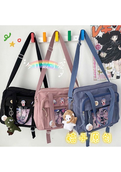 Beyaz Rozet Penguen Kore Kadın Haberci Çantası Basit Çok Fonksiyonlu Kadın Üniversite Öğrencisi Tarzı Büyük Kapasiteli Taşınabilir Bir Omuz Çapraz (Yurt Dışından) fiyatları