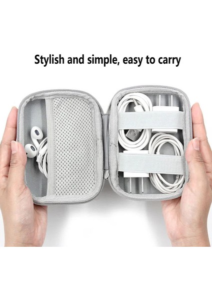 Yuvarlak Gri Küçük Oval Kulaklık Saklama Torbaları Sert Kabuk Veri Kablosu Düzenleyici Çantası Mini Teknoloji Aletleri Taşınabilir Kılıf Şarj Cihazı U Disk Fermuarlı Kese (Yurt Dışından) fırsatları