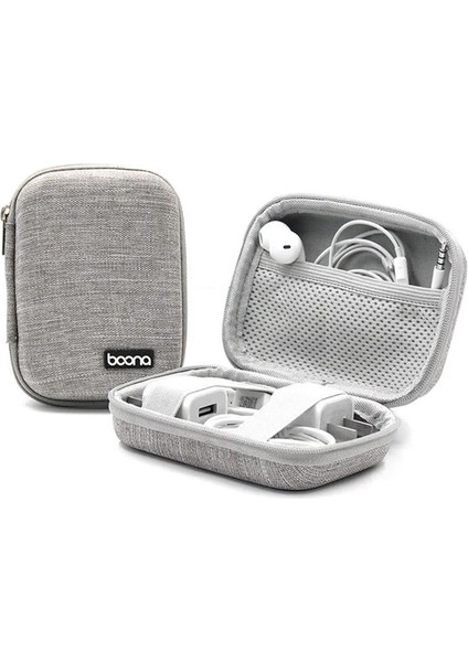 Yuvarlak Gri Küçük Oval Kulaklık Saklama Torbaları Sert Kabuk Veri Kablosu Düzenleyici Çantası Mini Teknoloji Aletleri Taşınabilir Kılıf Şarj Cihazı U Disk Fermuarlı Kese (Yurt Dışından) indirimleri