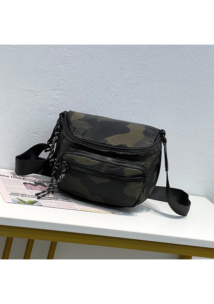Örgü Küçük (22X14CMX18CM) Eyer Çantası Retro Naylon Trendy Serin Çanta Açık Hava Rahat Tüm Maç Moda Kamuflaj Göğüs Çantası Omuz Crossbody Çanta (Yurt Dışından) fiyatları