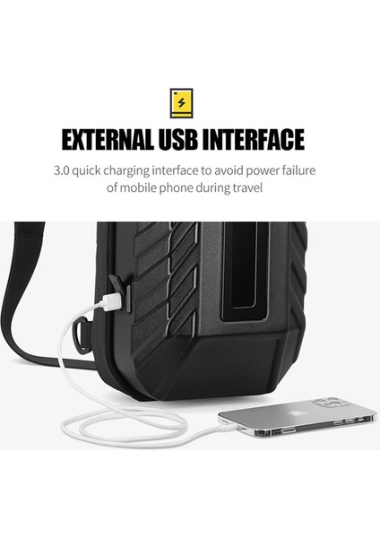 Gümüş-Led Messenger Adam Çantası USB Şarj Su Geçirmez Akıllı Serin LED Erkekler Erkek Kısa Seyahat Messenger Sling Erkekler Taşınabilir Göğüs Çantası Sling Çanta (Yurt Dışından)