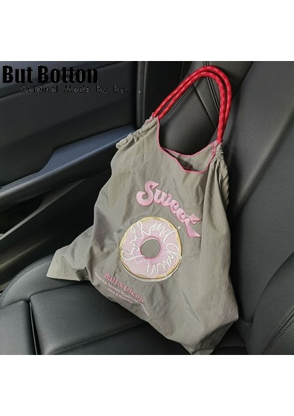 Stil 2 L Harajuku Kadın Kız Sevimli Nakış Tek Omuz Çantaları Çanta Tatlı Lolita Öğrenci Donuts Alışveriş Çantaları Messenger Çanta Tote (Yurt Dışından)