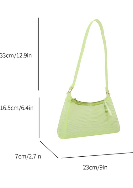 Sarı Pvc Moda Koltuk Altı Çanta Basit Keçe Üst Saplı Çanta Hafta Sonu Tatili Için Su Geçirmez Taşınabilir Zarif Timsah Omuz Çantası (Yurt Dışından)