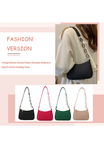 Sarı Pvc Moda Koltuk Altı Çanta Basit Keçe Üst Saplı Çanta Hafta Sonu Tatili Için Su Geçirmez Taşınabilir Zarif Timsah Omuz Çantası (Yurt Dışından) indirimleri