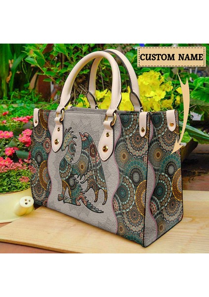 HTJB2329F73W Fly Dragon 3D Vintage Marka Tasarımcısı Çanta Klasik Trend Üst Kolu Eyer Çanta Rahat Açık Moda Omuz Çantası Kadın Için (Yurt Dışından)