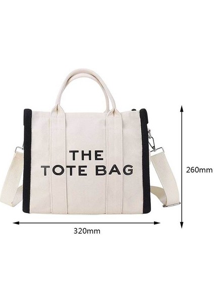 Bej Kanvas Kadın Çantası Kadın Lüks Tasarımcı Omuz Çantaları Siyah Bayanlar Crossbody Çanta Büyük Beyaz Alışveriş Çantaları Pembe Çantalar 2023 (Yurt Dışından)