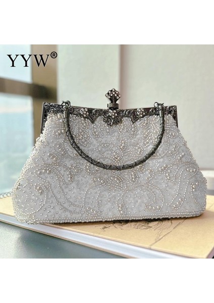 Mineral Mavi Вечерняя Сумка Yeni Vintage Boncuklu Gece Çantası Işlemeli Çanta Elmas Payetli Debriyaj El Çantası Gelin Çantası Boncuklu Kadın Çanta (Yurt Dışından) indirimleri
