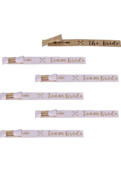 Bride To Be Team Bride Yazılı Nedime Bilekliği Bekarlığa Veda Partisi 6 Adet