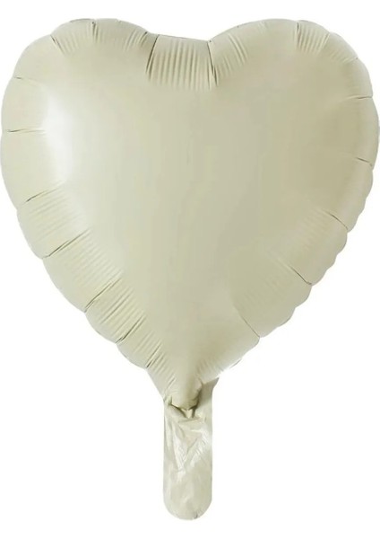 Krem Şampanya Pembe Saten Folyo Kalp Balon Seti 7 Parça Balon Zincir Set modelleri