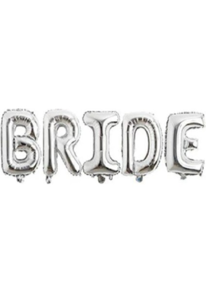Gümüş Renkli Bride 100 cm Büyük Boy Folyo Balon Bride Seti fiyatları