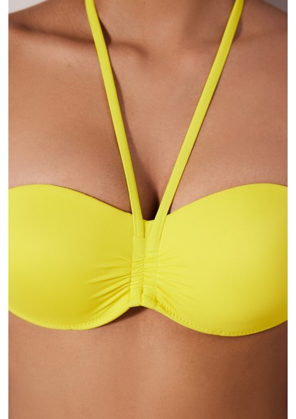 Basic Pop Sarı Bikini Üstü