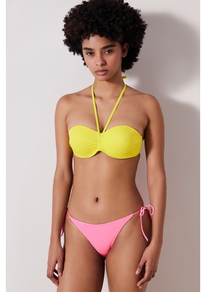 Basic Pop Sarı Bikini Üstü