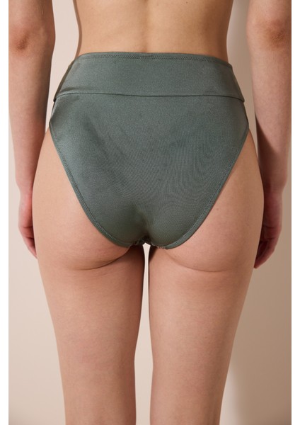 Estela Vintage Yüksek Bel Mesh Detaylı Çok Renkli Bikini Altı