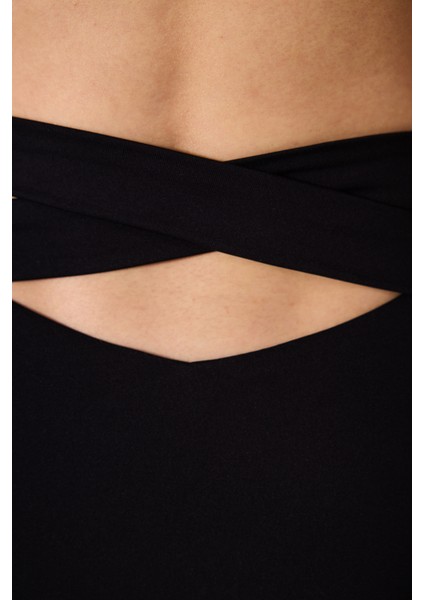 Glory Yüksek Bel V Siyah Bikini Altı