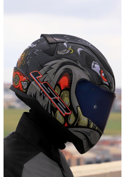 Rapıd 2 Spox Gri-Kırmızı Kask