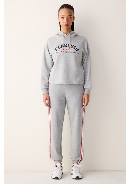 Fearless Gri Sweatshirt - Seren Ay Çetin Koleksiyonu