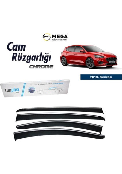 [brand] Ford Focus 5 Hb 2018- Sonrası Krom Cam Rüzgarlığı