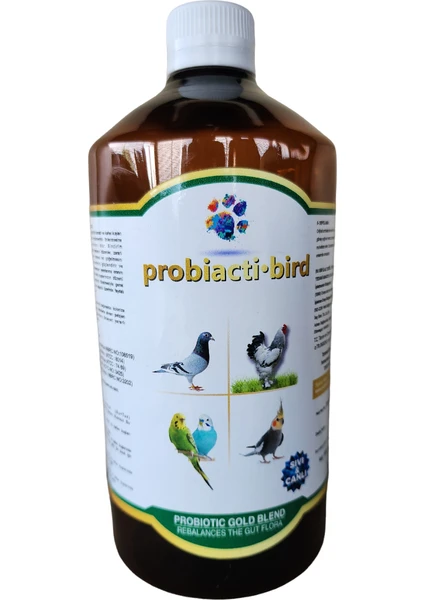 Probiacti-Bird Kanatlı Hayvanlar ve Kafes Kuşları İçin Canlı ve Sıvı Probiyotik 1 litre