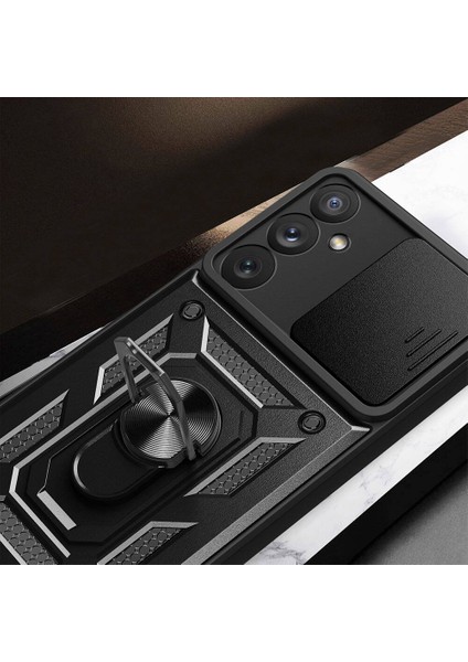 Samsung Galaxy A54 Kılıf Magnetik Standlı Kamera Korumalı Zore Sürgülü Vega Kapak fırsatları