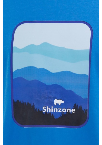 Erkek Yazlık Göğüs Baskılı Standart Fit Mavi Vizon 2'li Set T-Shirt fırsatları