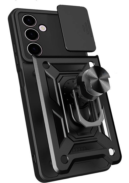 Samsung Galaxy A24 Kılıf Magnetik Standlı Kamera Korumalı Zore Sürgülü Vega Kapak modelleri