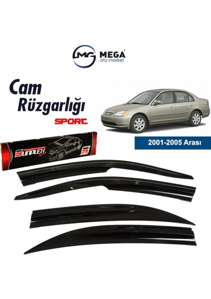Honda Civic 2001-2005 Arası Mugen Cam Rüzgarlık