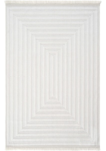 Mikasa Mks 07 White Yumuşak Dokulu Halı Kilim Salon Koridor Kesme Dokuma Makine Halısı