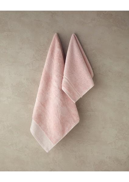 Rattan Pamuklu Yüz Havlusu Seti Pembe