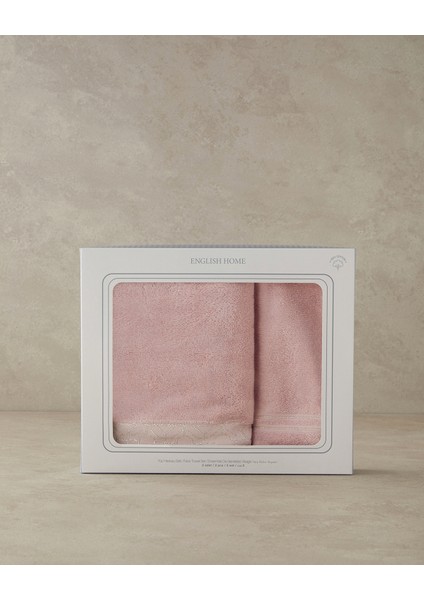 Rattan Pamuklu Yüz Havlusu Seti Pembe modelleri