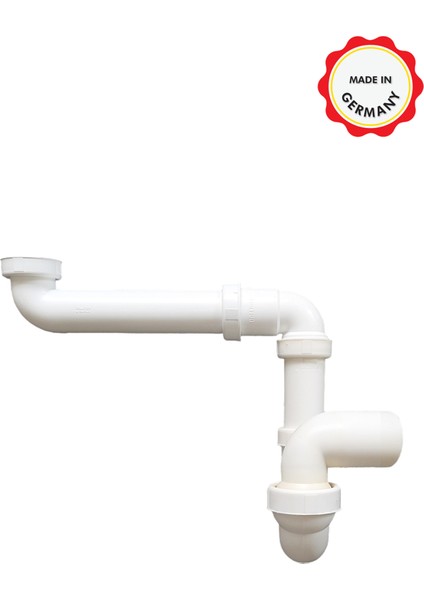 yer kazandıran lavabo sifonu evye sifonu, 1 1/2''bağlantı ağızlı, süzgeçsiz,50lik çıkış, lavabo dolabında ve çekmecesinde lavabo ve evye altında duvara bitişik montajlı koku önleyici S sistemi