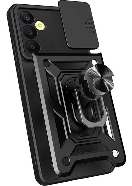 Samsung Galaxy A25 Kılıf Magnetik Standlı Kamera Korumalı Zore Sürgülü Vega Kapak modelleri