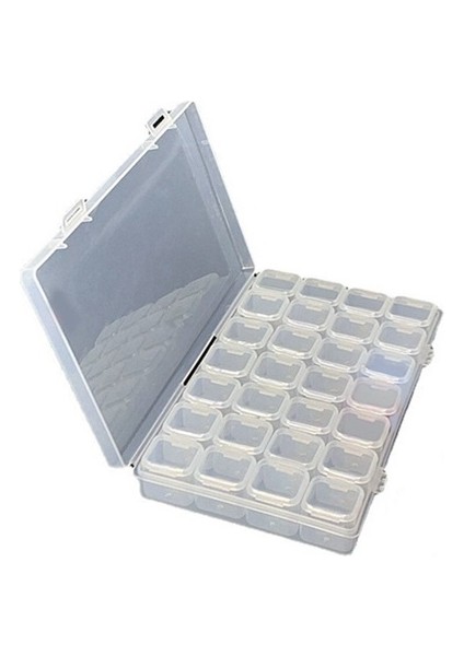 Boncuklu Saklama Kutusu Dıy Mas 56 Izgaralı Nail Art Saklama Kutusu (Yurt Dışından)