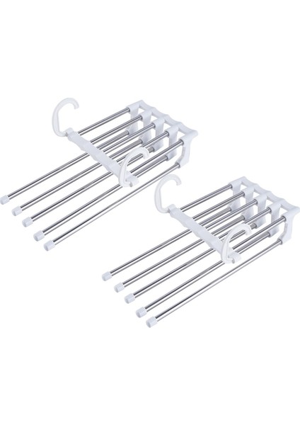 2pcs Pantolon Askısı Giysileri Askı Kravat Kemer Eşarp Havlu Rafları Otel Siyahı (Yurt Dışından)