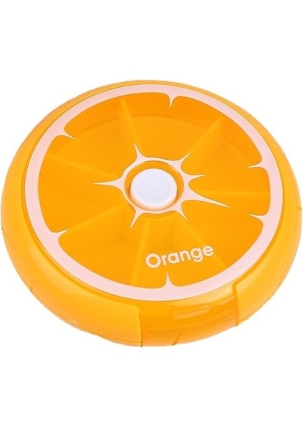 Yedi Bölmeli Günlük Taşınabilir Mini Plastik Ilaç Kutusu - Turuncu (Yurt Dışından)