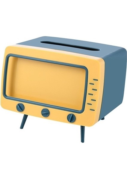 Tv Doku Kutusu Ev Mutfak Doku Saklama Kutusu Oturma Odası Çekmece Çok Fonksiyonlu Cep Tefonu Rafı Mavi (Yurt Dışından)