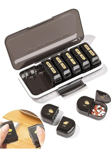 Seyahat Hapı Organizatörü 7 Günlük Gündüz ve Gece Hapı Organizatörü (Yurt Dışından)