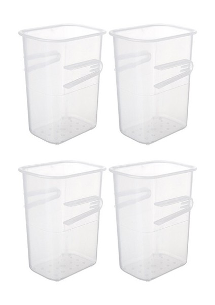 Buzdolabı Gıda Sıralama Saklama Kutusu Plastik Çok Kullanımlı Mutfak Çubuklarını Eşyaları Tutucu Banyo Organizatör 4 Adet (Yurt Dışından)