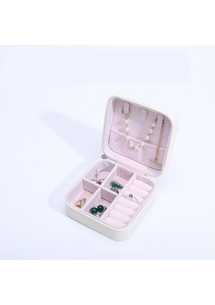Aksesuarlar Takı Pu Deri Taşınabilir Depolama Mücevher Kutusu Ambalaj Küpe Bilezik Yüzük Seyahat Kolye Kutusu Ev (Yurt Dışından)