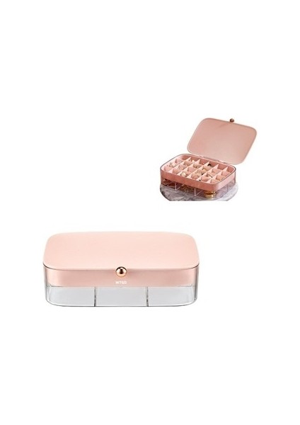 Mücevher Kutusu Saklama Kutusu Çok Katmanlı Küçük Taşınabilir (Yurt Dışından)