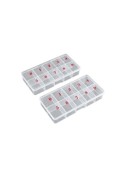 Tırnak Ucu Kutusu Boş Tırnak Ipuçları Organizatör Depolama Tırnak Kutusu Uzayları Saklama Kutusu Konteyner Tırnak Kutusu Izgara Kutusu (Yurt Dışından)