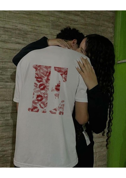 Kiss Design E Harfi Oversize T-Shirt