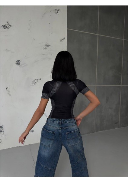 Vintage Black Mısbhv Kısa Kollu Çıtçıtlı Body fırsatları