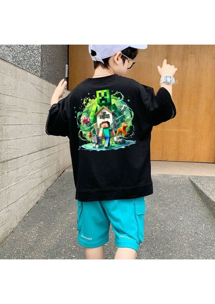 Minecraft Kids Baskılı T-Shirt