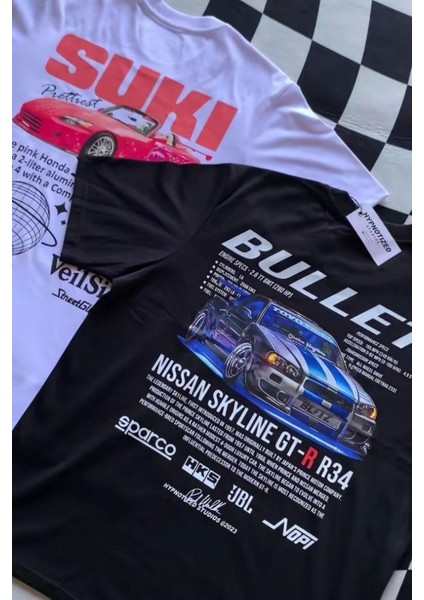 Honda&nissan Baskılı T-Shirt