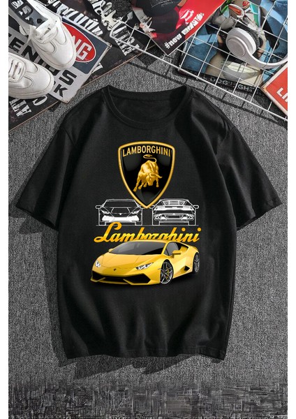 Lamborghini Retro Baskılı T-Shirt fiyatları
