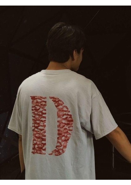 Kiss Design D Harfi Oversize T-Shirt