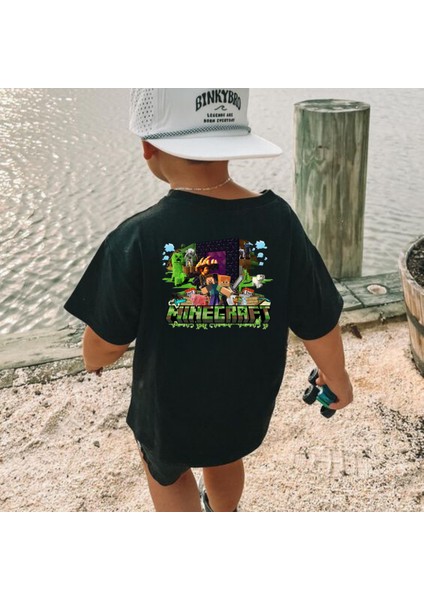 Minecraft Kids Baskılı T-Shirt